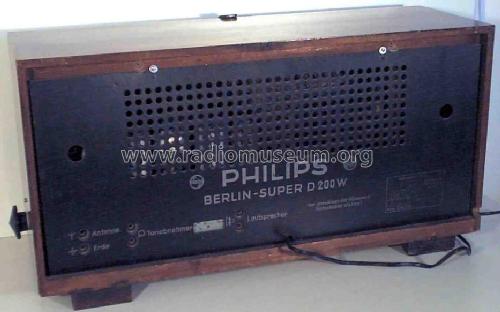 Berlin-Super D200W; Philips Radios - (ID = 182963) Radio