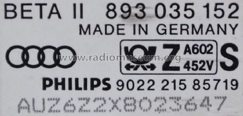 Audi Beta II ; Philips Radios - (ID = 1749060) Car Radio