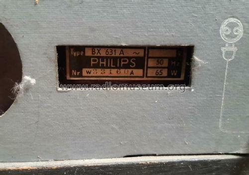 BX631A; Philips Radios - (ID = 2574147) Radio