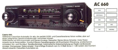 Cabrio iAC 660; Philips Radios - (ID = 2388990) Car Radio