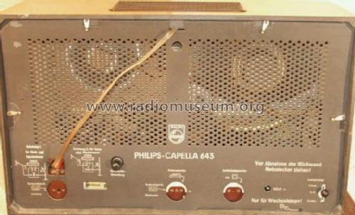 Capella 643 BD643A/03; Philips Radios - (ID = 126599) Radio