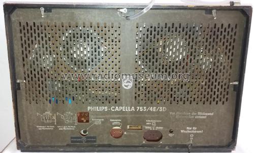 Capella 753/4E/3D BD753A; Philips Radios - (ID = 2459867) Radio