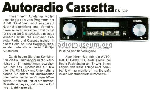 Cassetta 22RN582; Philips Radios - (ID = 2387846) Autoradio
