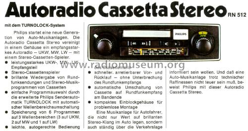Cassetta-Stereo 22RN512; Philips Radios - (ID = 2387413) Car Radio