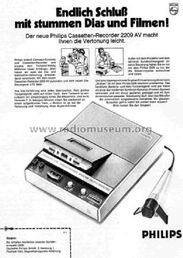 Cassette Recorder N2209 Automatic AV; Philips Radios - (ID = 742626) R-Player