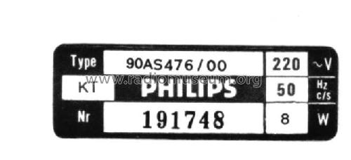 Clock Radio 90AS476; Philips Radios - (ID = 477817) Radio
