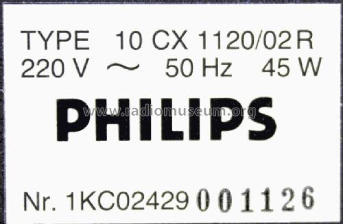 Color TV 10CX1120 /02R; Philips Radios - (ID = 2618074) Fernseh-E