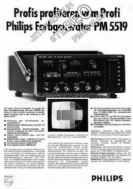 Colour TV pattern generator PM 5519 GX; Philips Radios - (ID = 485479) Equipment