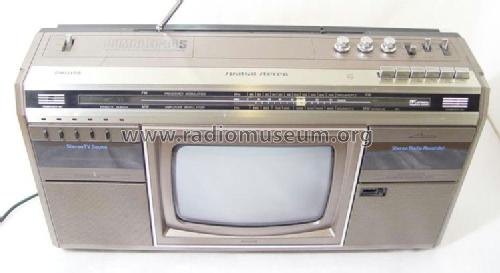 Combi TC-10S Stereo TV Radio CAssette Recorder 10TC3500 /02R; Philips Radios - (ID = 1372812) TV-Radio