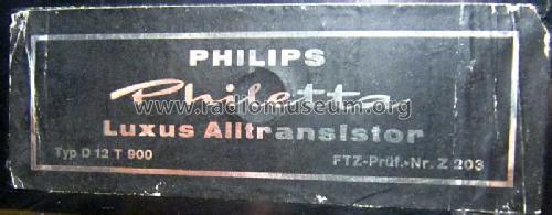 D12T900; Philips Radios - (ID = 1711559) Television
