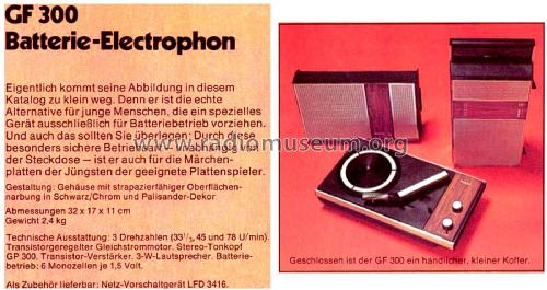 Electrophon GF300; Philips Radios - (ID = 2697915) Ton-Bild