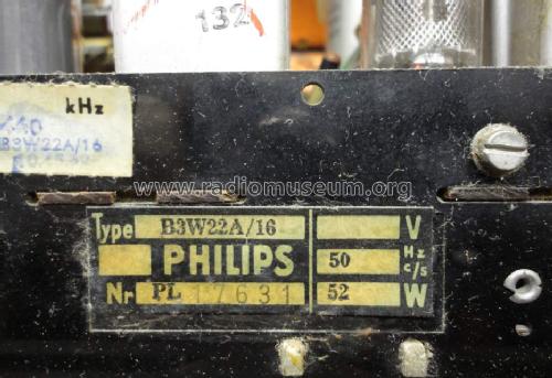B3W22A /11 /16 /22 /99; Philips Belgium (ID = 1572742) Radio