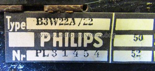 B3W22A /11 /16 /22 /99; Philips Belgium (ID = 2294204) Radio