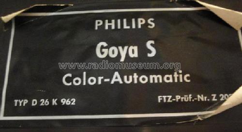 Goya 66 / Goya S D26K962 Ch= K7N; Philips Radios - (ID = 1450532) Television