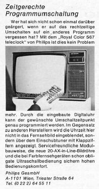 Goya Royal 567 automatic teleclock Ch= K9i; Philips Radios - (ID = 1004045) Television