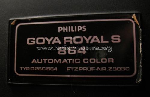 Goya Royal S 864 Automatic Color D26C864/08S; Philips Radios - (ID = 1337015) Television