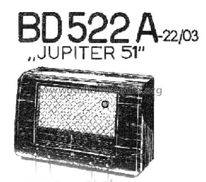 Jupiter 51 BD-522A; Philips Radios - (ID = 2011712) Radio