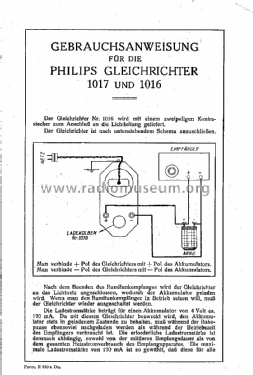 Kleinlader 1016/1017; Philips Radios - (ID = 2380928) Power-S
