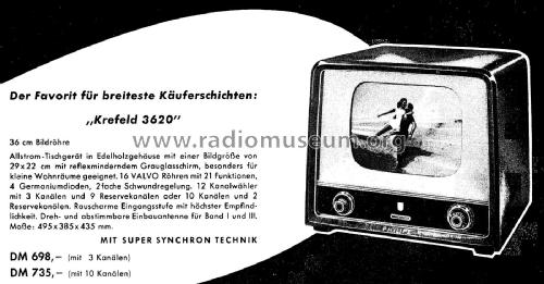 Krefeld 3620; Philips Radios - (ID = 2835981) Televisión