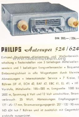 ND524; Philips Radios - (ID = 1403016) Car Radio