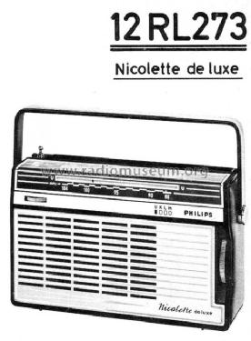 Nicolette de Luxe 12RL273; Philips Radios - (ID = 317187) Radio