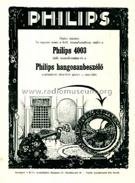 Niederfrequenz-Transformator 4003; Philips Radios - (ID = 2443638) Radio part