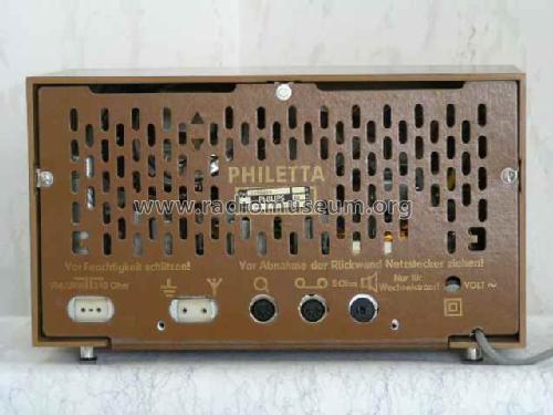 Philetta 12RB263; Philips Radios - (ID = 220102) Radio