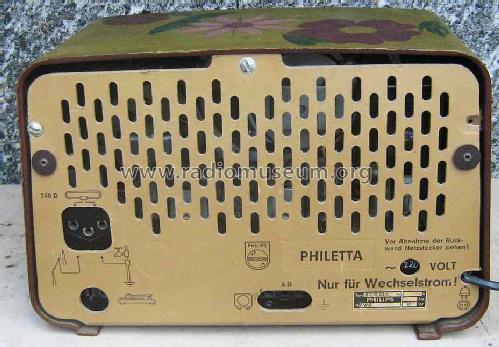 Philetta 203 B2D03A; Philips Radios - (ID = 1084685) Radio