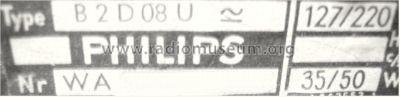 Philetta 208 de Luxe B2D08U; Philips Radios - (ID = 560863) Radio