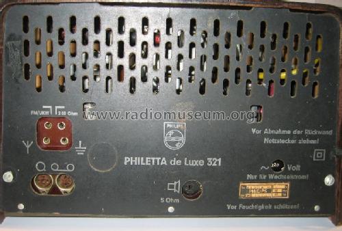Philetta 321 de Luxe B3D21A; Philips Radios - (ID = 965550) Radio