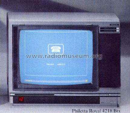 Philetta Royal 4218 BTX KT4; Philips Radios - (ID = 962324) Television