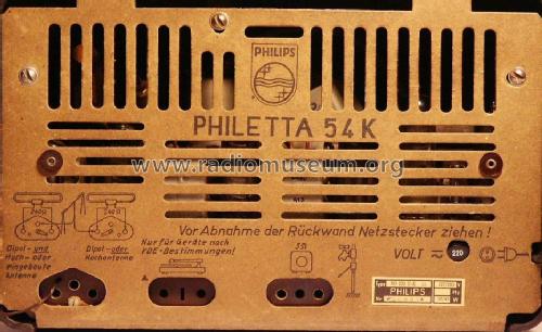 Philetta 54K BD233U-K; Philips Radios - (ID = 40342) Radio