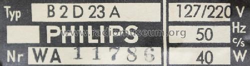 Philetta B2D23A; Philips Radios - (ID = 769956) Radio