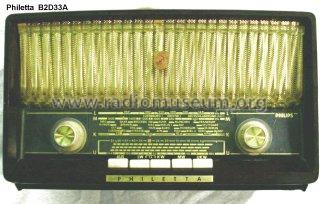 Philetta B2D33A; Philips Radios - (ID = 35733) Radio