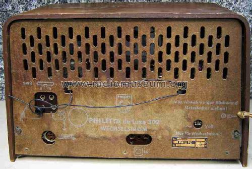 Philetta de luxe 302 B3D02A; Philips Radios - (ID = 462081) Radio