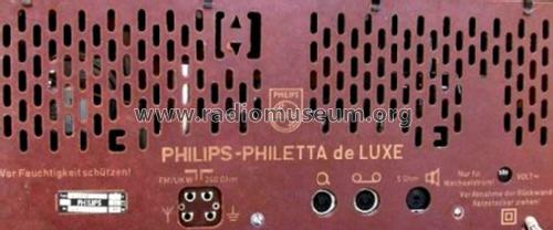 Philetta de Luxe B3D42A; Philips Radios - (ID = 35519) Radio
