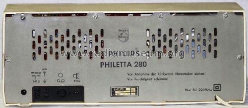 Philetta Euro Philetta 280 12RB280; Philips Radios - (ID = 957827) Radio