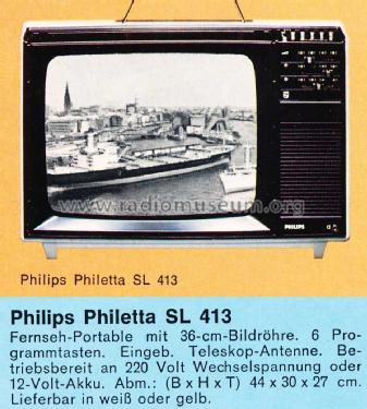 Philetta SL413 Ch= TS7; Philips Radios - (ID = 1287591) Television