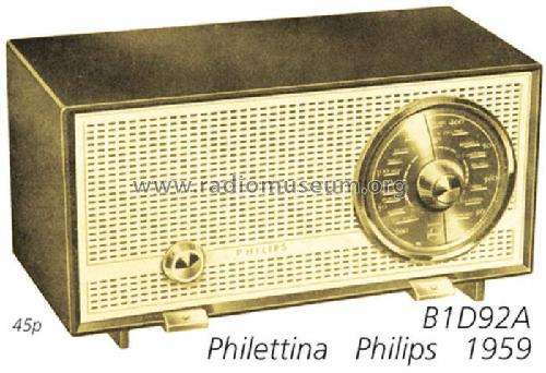 Philettina B1D92A /00; Philips Radios - (ID = 678) Radio