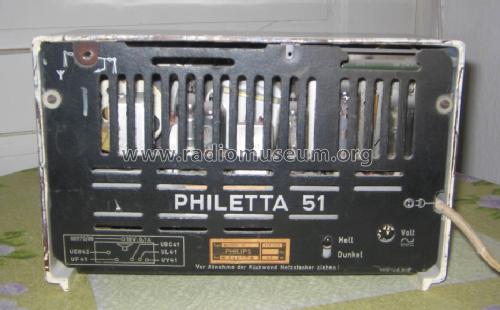 Philips Philetta 51 BD200U; Philips Radios - (ID = 89728) Radio