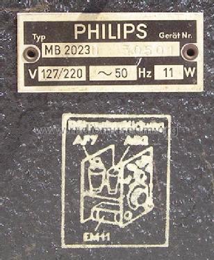 Philoscop MB2023; Philips Radios - (ID = 768552) Equipment