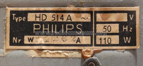 Phono-Radio 52 HD514A; Philips Radios - (ID = 1231654) Radio