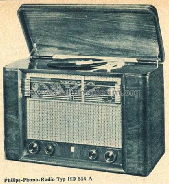 Phono-Radio 52 HD514A; Philips Radios - (ID = 49487) Radio