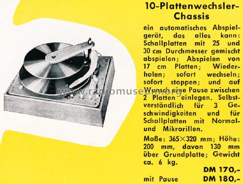 Plattenwechslerchassis 1011; Philips Radios - (ID = 1568392) R-Player