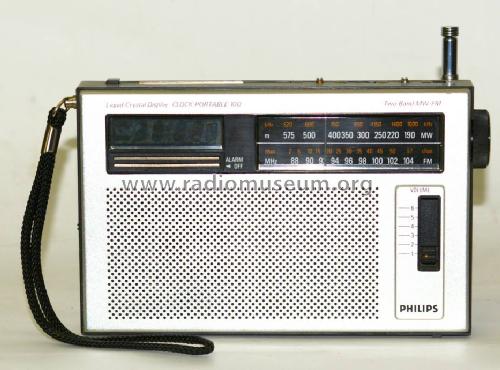 Portable Clock Radio 90AS100; Philips Radios - (ID = 477173) Radio