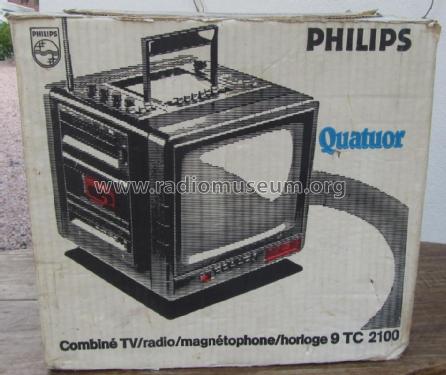 Quatuor - Combiné TV/radio/magnétophone/horloge 9TC2100 /19R; Philips Radios - (ID = 1759144) Fernseh-R