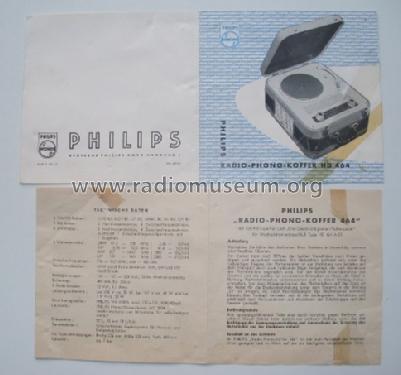 Radio-Phono-Koffer 464 HD464A; Philips Radios - (ID = 733608) Radio