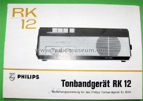 RK12 EL3552; Philips Radios - (ID = 920113) R-Player