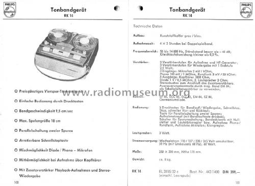 RK14 EL3515D /32c; Philips Radios - (ID = 689842) R-Player