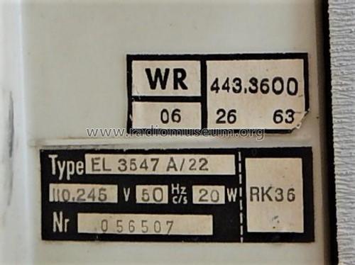 RK36 EL3547A /22; Philips Radios - (ID = 2550916) R-Player